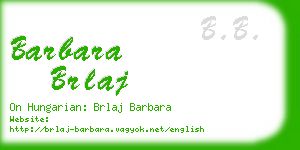 barbara brlaj business card